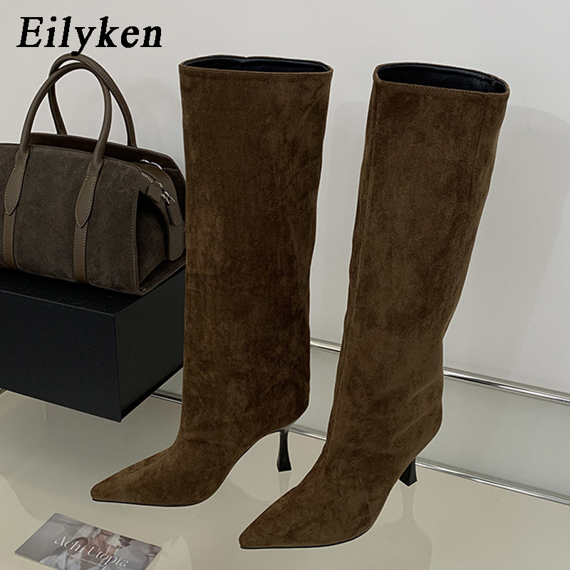 Knee High Boots Women - Зимние винтажные сапоги Eilyken с заостренным