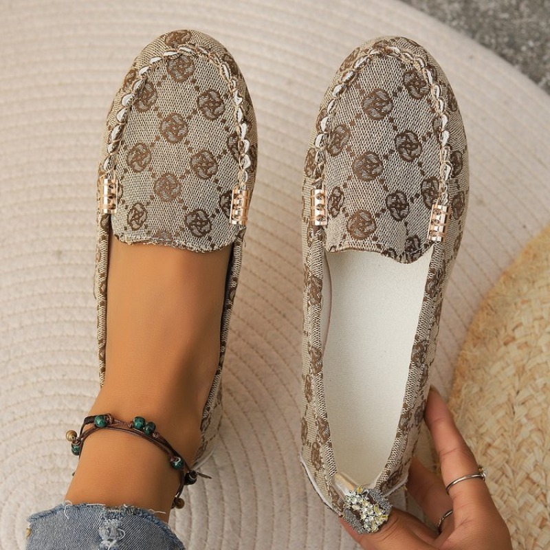 Women Shoes Tennis - Женские туфли-лоферы с роскошным принтом, повседневная