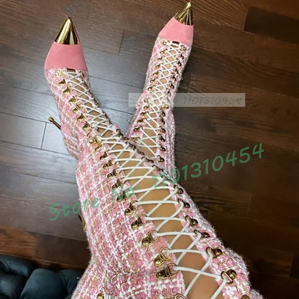 Женские высокие сапоги в клетк – обзор и цена Sock Boot Women