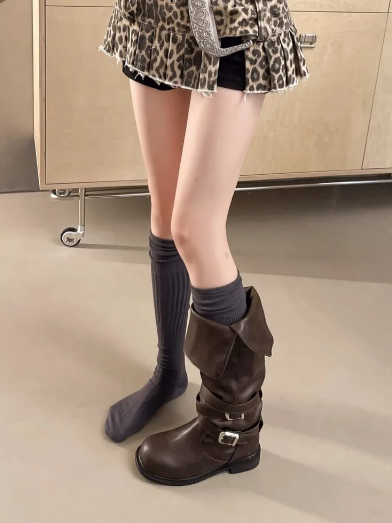 Женские сапоги с закругленным  – обзор и цена Knee High Boots Women