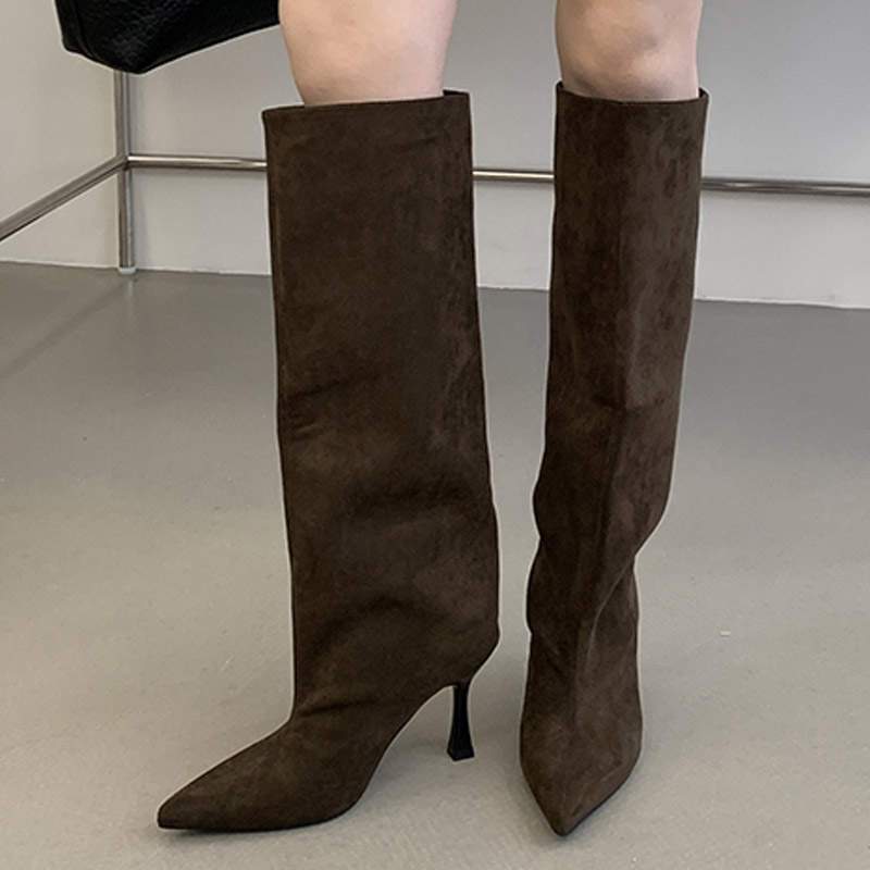 Зимние винтажные сапоги Eilyke – обзор и цена Knee High Boots Women