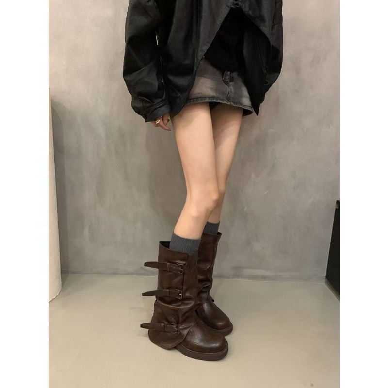 Женские плиссированные полусап – обзор и цена Knee High Boots Women